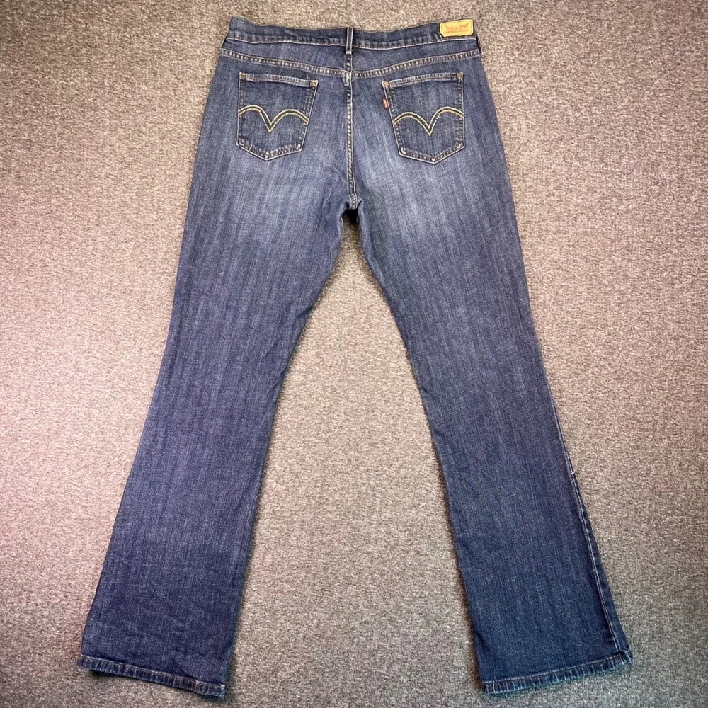 Levis 515 Jeans Womens Size 12 Long Dark Wash‎ Bootcut Stretch Denim Embellished